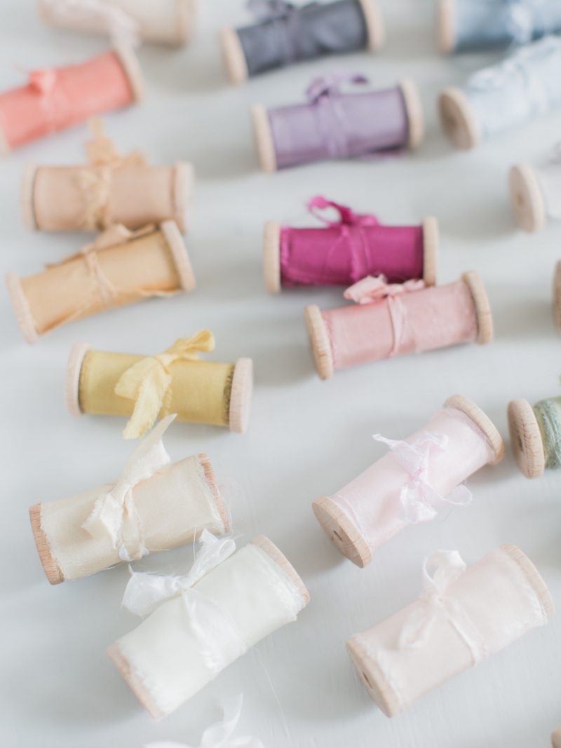 Colors La Lettre Lint atelier handgemaakte zijden linten hand dyed silk ribbon
