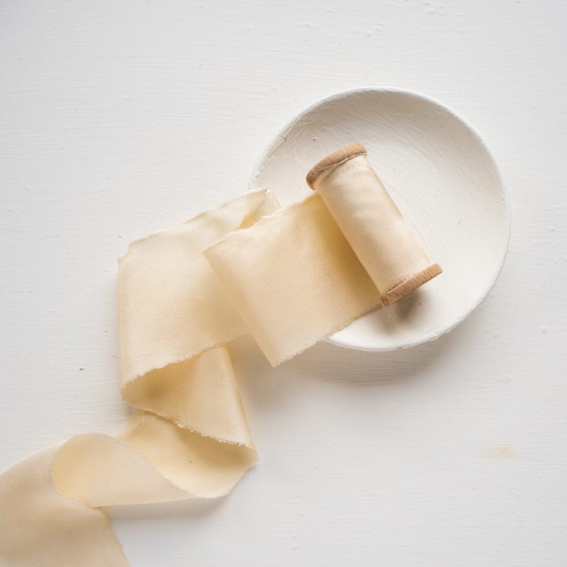 La Lettre Milk & Honey Lint atelier handgemaakte zijden linten hand dyed silk ribbon